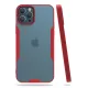 Apple iPhone 12 Pro Max Kılıf Platin Silikon - Kırmızı