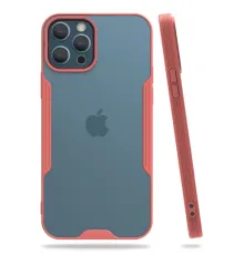 Apple iPhone 12 Pro Max Kılıf Platin Silikon - Pembe