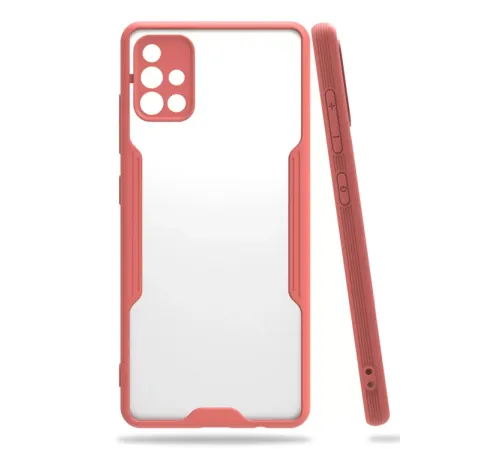 Samsung Galaxy A71 Kılıf Platin Silikon - Pembe