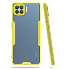 Reno 4 Lite Kılıf Platin Silikon - Sarı