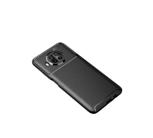 Xiaomi Mi 10T Lite Kılıf Auto Focus Karbon Kapak - Siyah