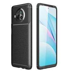 Xiaomi Mi 10T Lite Kılıf Auto Focus Karbon Kapak - Siyah