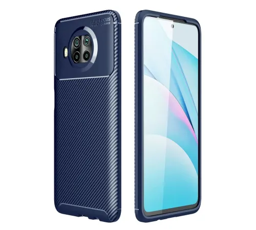 Xiaomi Mi 10T Lite Kılıf Auto Focus Karbon Kapak - Lacivert