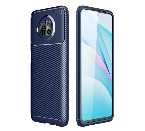 Xiaomi Mi 10T Lite Kılıf Auto Focus Karbon Kapak - Lacivert