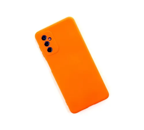 Samsung Galaxy M52 5G Kılıf Nano içi Kadife Silikon - Turuncu