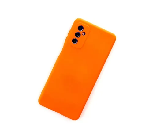 Samsung Galaxy M52 5G Kılıf Nano içi Kadife Silikon - Turuncu