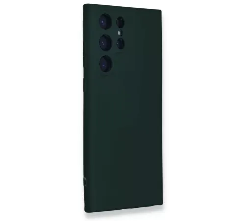Samsung Galaxy S24 Ultra Kılıf Nano içi Kadife Silikon - Koyu Yeşil