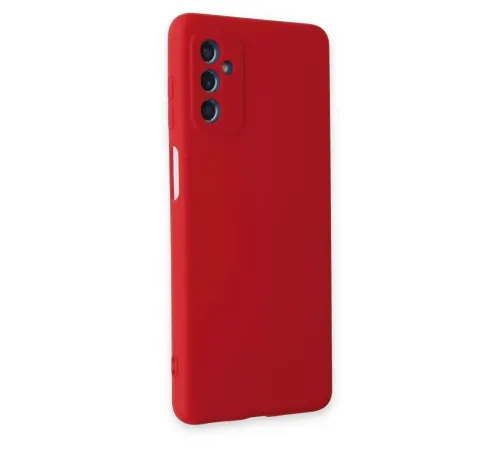 Samsung Galaxy M52 5G Kılıf Nano içi Kadife Silikon - Kırmızı