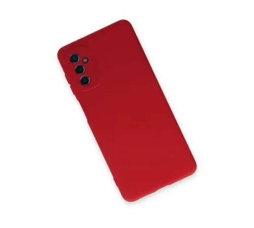 Samsung Galaxy M52 5G Kılıf Nano içi Kadife Silikon - Kırmızı