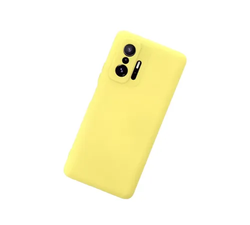 Xiaomi Mi 11T Pro Kılıf Nano içi Kadife Silikon - Sarı