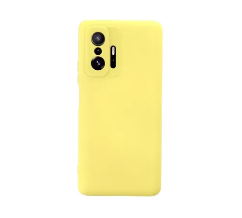 Xiaomi Mi 11T Pro Kılıf Nano içi Kadife Silikon - Sarı