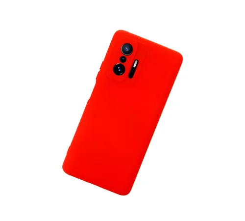 Xiaomi Mi 11T Pro Kılıf Nano içi Kadife Silikon - Kırmızı