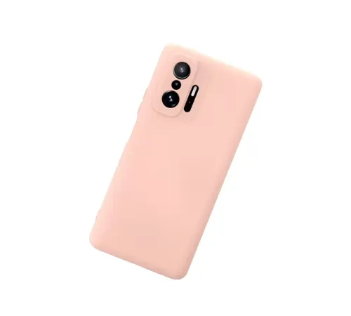 Xiaomi Mi 11T Pro Kılıf Nano içi Kadife Silikon - Pudra