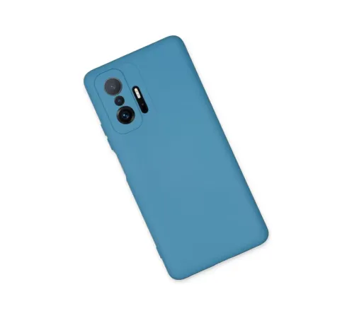 Xiaomi Mi 11T Pro Kılıf Nano içi Kadife Silikon - Mavi