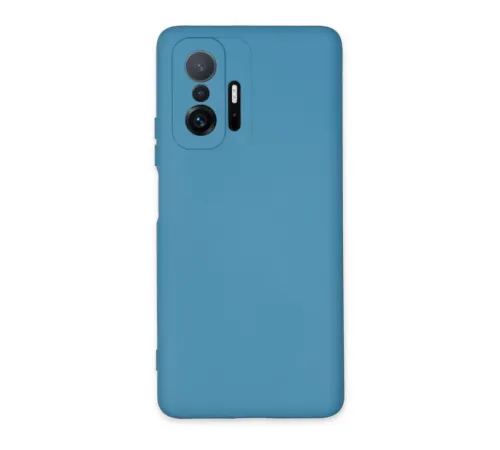 Xiaomi Mi 11T Pro Kılıf Nano içi Kadife Silikon - Mavi