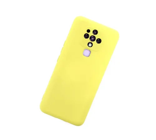 Tecno Camon 16 Kılıf Nano içi Kadife Silikon - Sarı