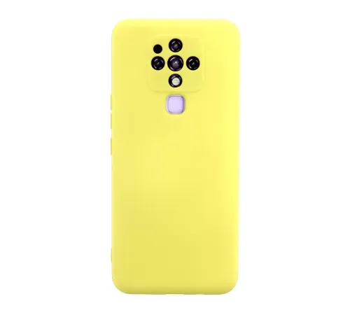 Tecno Camon 16 Kılıf Nano içi Kadife Silikon - Sarı