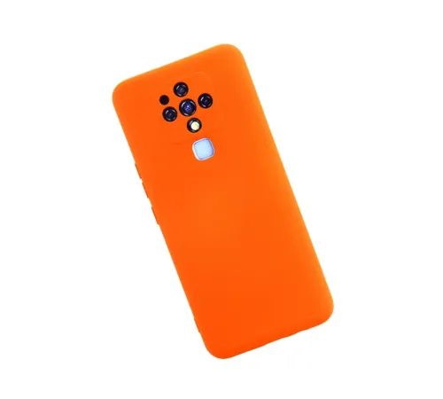 Tecno Camon 16 Kılıf Nano içi Kadife Silikon - Turuncu