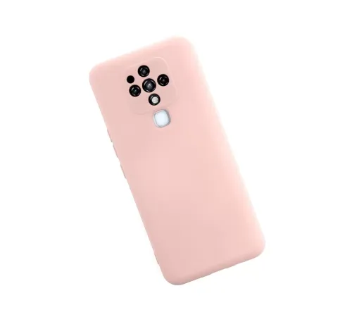 Tecno Camon 16 Kılıf Nano içi Kadife Silikon - Pudra