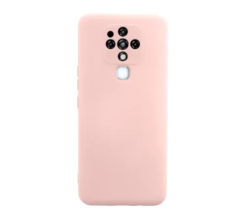 Tecno Camon 16 Kılıf Nano içi Kadife Silikon - Pudra