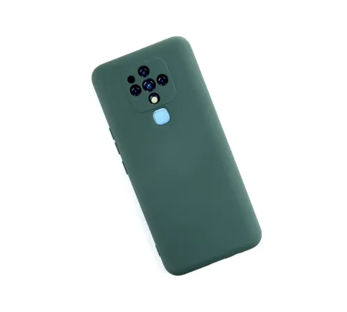 Tecno Camon 16 Kılıf Nano içi Kadife Silikon - Koyu Yeşil