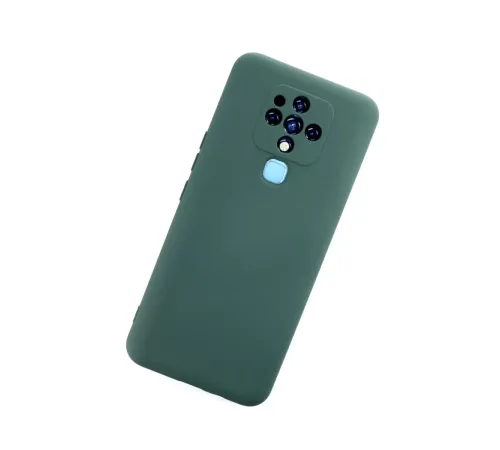 Tecno Camon 16 Kılıf Nano içi Kadife Silikon - Koyu Yeşil