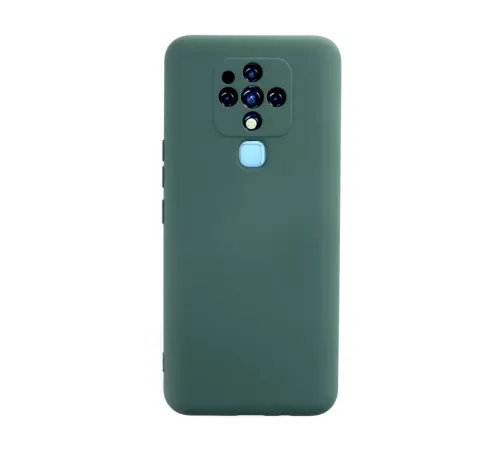 Tecno Camon 16 Kılıf Nano içi Kadife Silikon - Koyu Yeşil