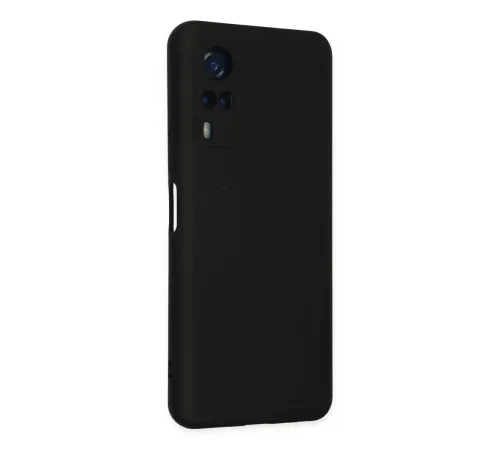 Vivo Y53S Kılıf Nano içi Kadife Silikon - Siyah