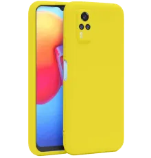 Vivo Y53S Kılıf Nano içi Kadife Silikon - Sarı