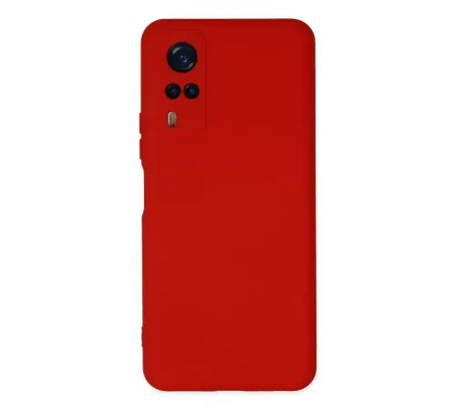 Vivo Y53S Kılıf Nano içi Kadife Silikon - Kırmızı