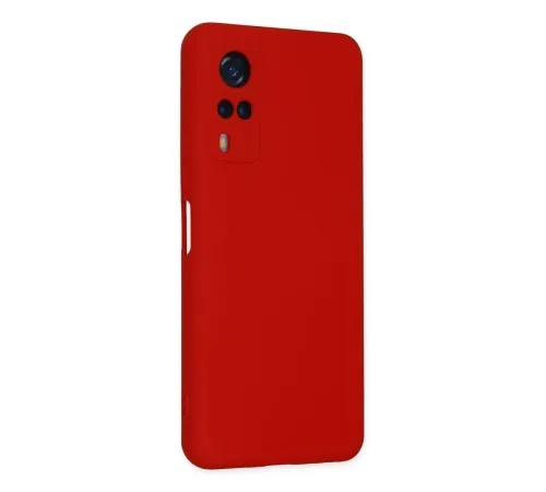 Vivo Y53S Kılıf Nano içi Kadife Silikon - Kırmızı