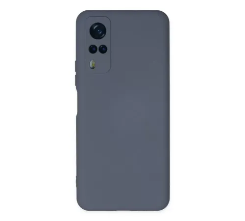 Vivo Y53S Kılıf Nano içi Kadife Silikon - Gri