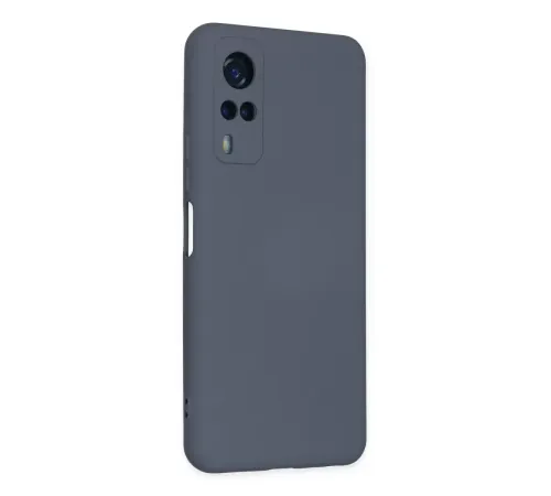 Vivo Y53S Kılıf Nano içi Kadife Silikon - Gri