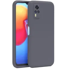 Vivo Y53S Kılıf Nano içi Kadife Silikon - Gri