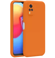 Vivo Y53S Kılıf Nano içi Kadife Silikon - Turuncu