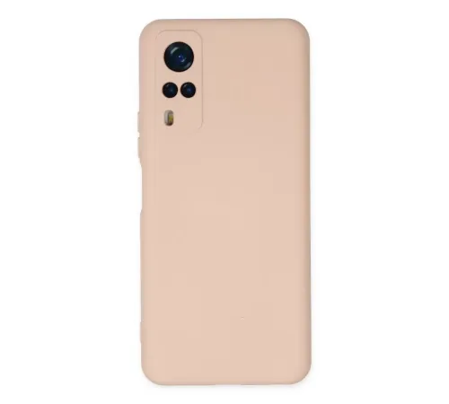 Vivo Y53S Kılıf Nano içi Kadife Silikon - Pudra