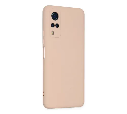 Vivo Y53S Kılıf Nano içi Kadife Silikon - Pudra