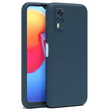 Vivo Y53S Kılıf Nano içi Kadife Silikon - Lacivert