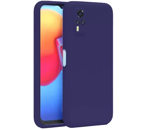Vivo Y53S Kılıf Nano içi Kadife Silikon - Mor