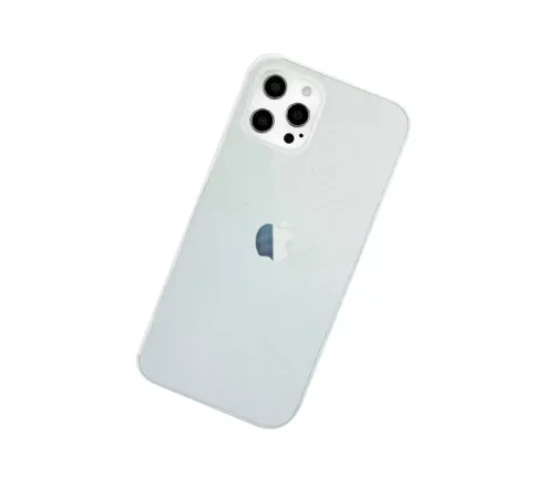 Apple iPhone 12 Pro Max Kılıf Karbon PP Silikon - Şeffaf