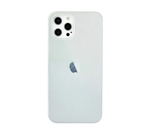 Apple iPhone 12 Pro Max Kılıf Karbon PP Silikon - Şeffaf