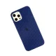 Apple iPhone 12 Pro Max Kılıf Karbon PP Silikon - Mavi