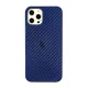 Apple iPhone 12 Pro Max Kılıf Karbon PP Silikon - Mavi