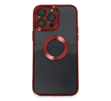 Apple iPhone 14 Pro Kılıf Slot Silikon - Kırmızı