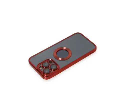 Apple iPhone 14 Pro Max Kılıf Slot Silikon - Kırmızı