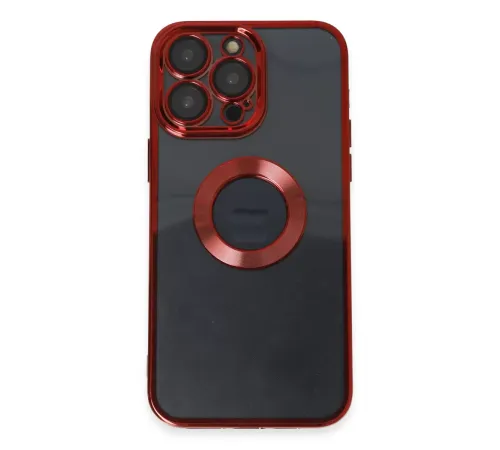 Apple iPhone 14 Pro Max Kılıf Slot Silikon - Kırmızı