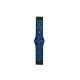 Watch 20mm Spor Delikli Kordon - Siyah-Mavi