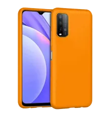 Xiaomi Redmi 9T Kılıf Nano içi Kadife Silikon - Turuncu