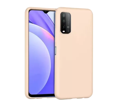 Xiaomi Redmi 9T Kılıf Nano içi Kadife Silikon - Pudra