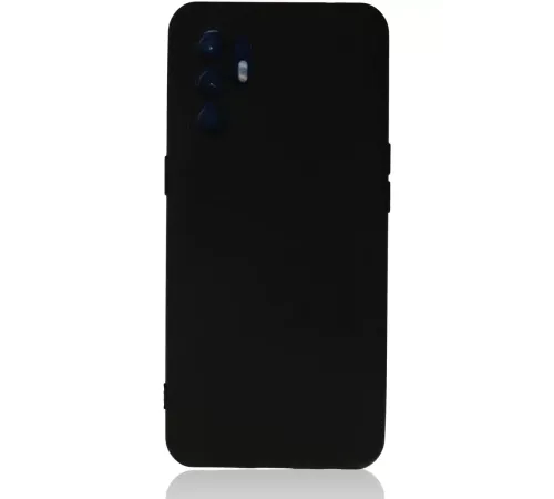Reno 6 Kılıf Nano içi Kadife Silikon - Siyah